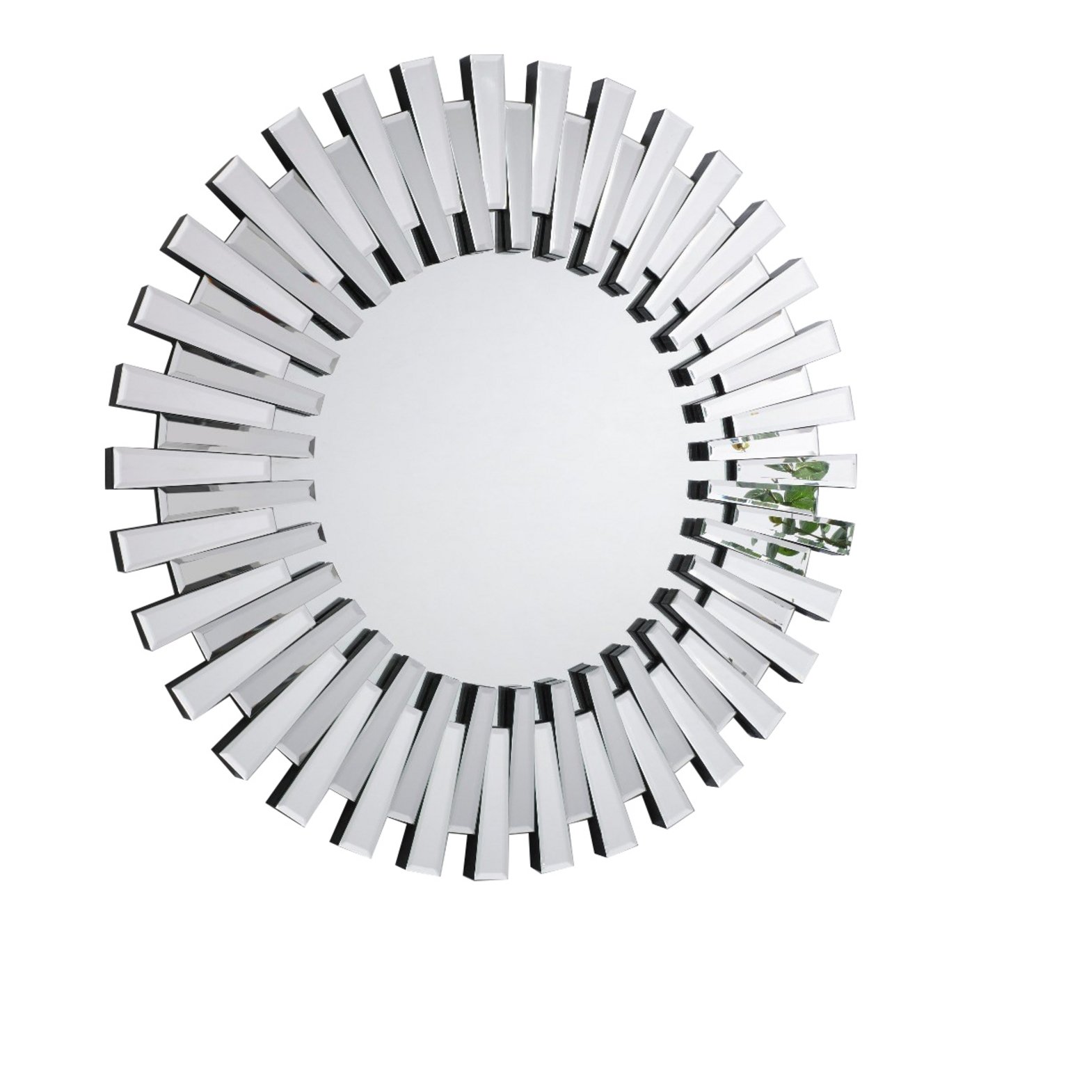 Starburst Small/Large Silver Round Modern Living Room Hallway Mirror eBay